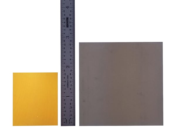 PMN-PT with a ruler to show size
