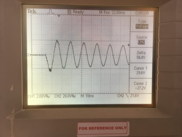 typical oscilloscope output